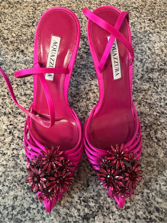 Aquazzura Shoes - Aquazzura Crystal Margarita Strappy Pointed Toe Sandals
